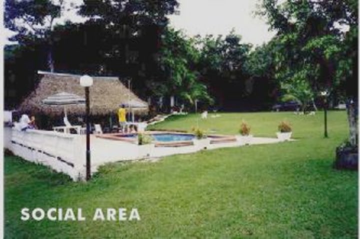 Social area with pool