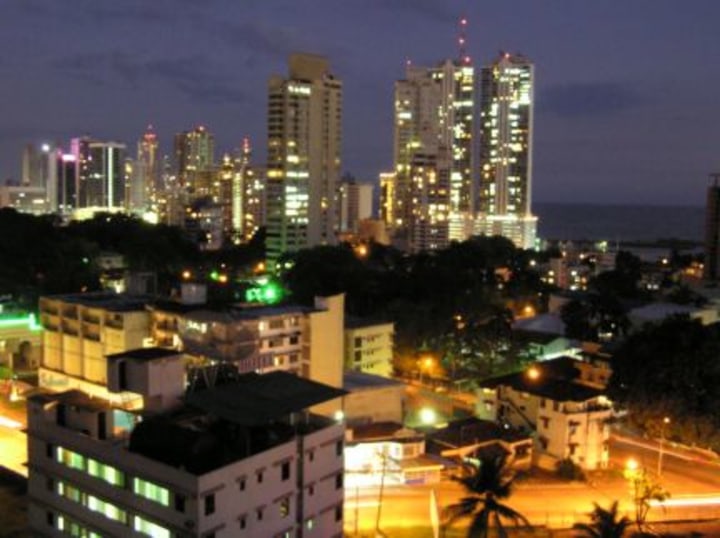 Panama city at night