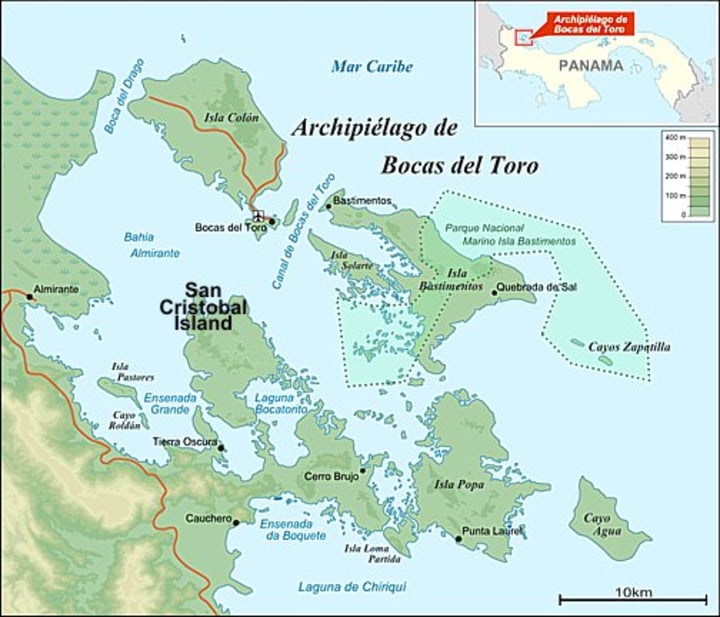 Map of Bocas del Toro