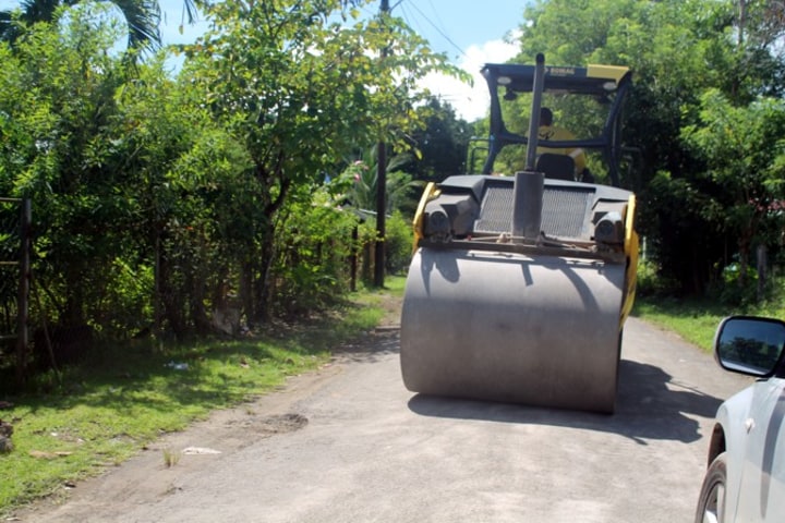 Roller used for the road