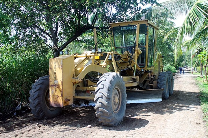 Excavator used for the road