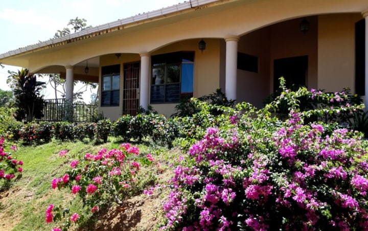 front porch of the home