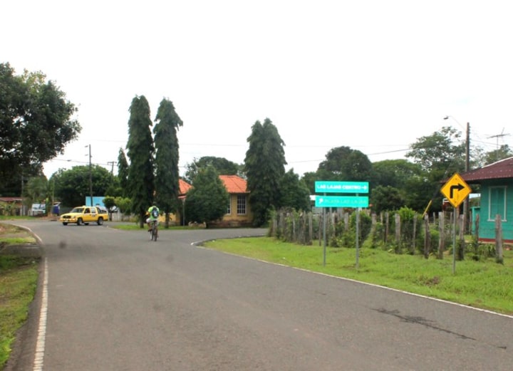 Road into hotel