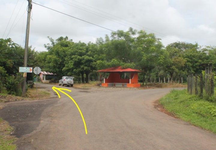 Road into hotel