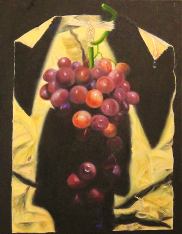 Painting of grapes by Itzel Gonzalez