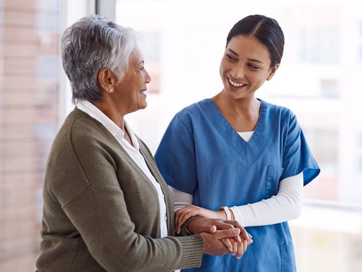 Helping patient with a smile