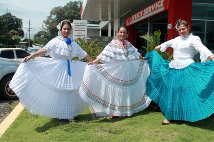 Three woman in national dress