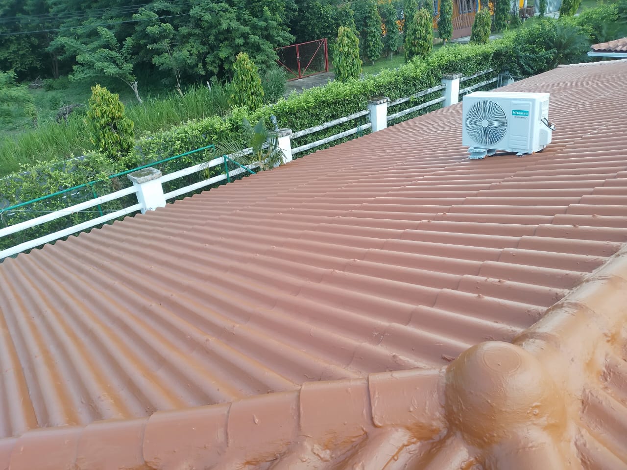 newly painted roof