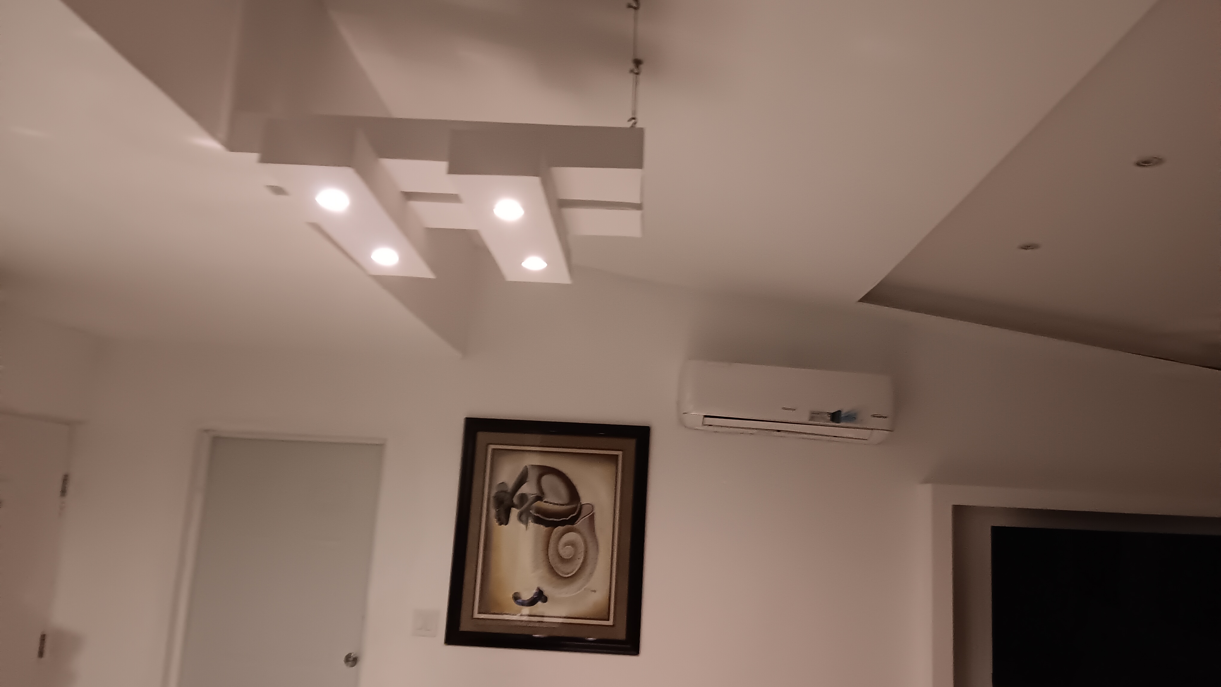 lighting fixture above kitchen