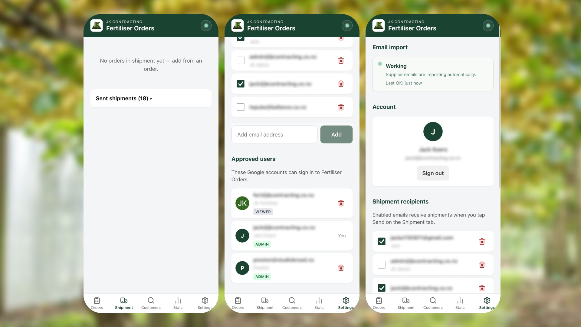 Fertiliser Orders — project image 2