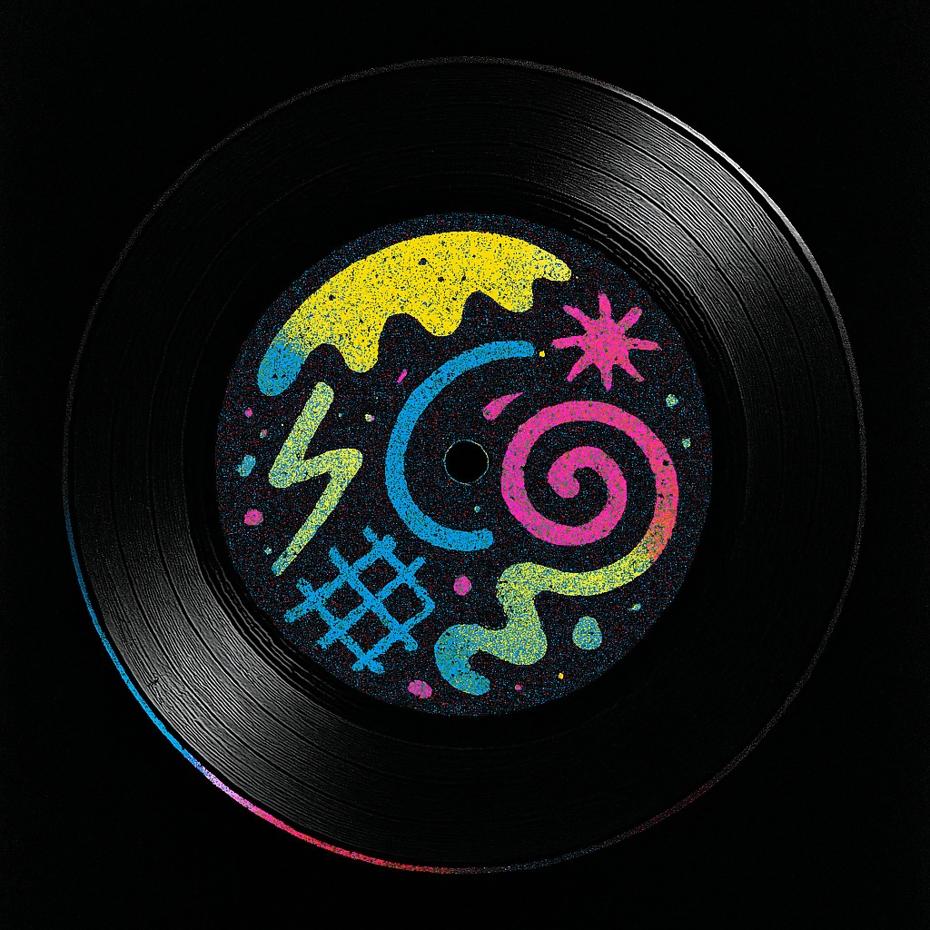 Hand-drawn record art