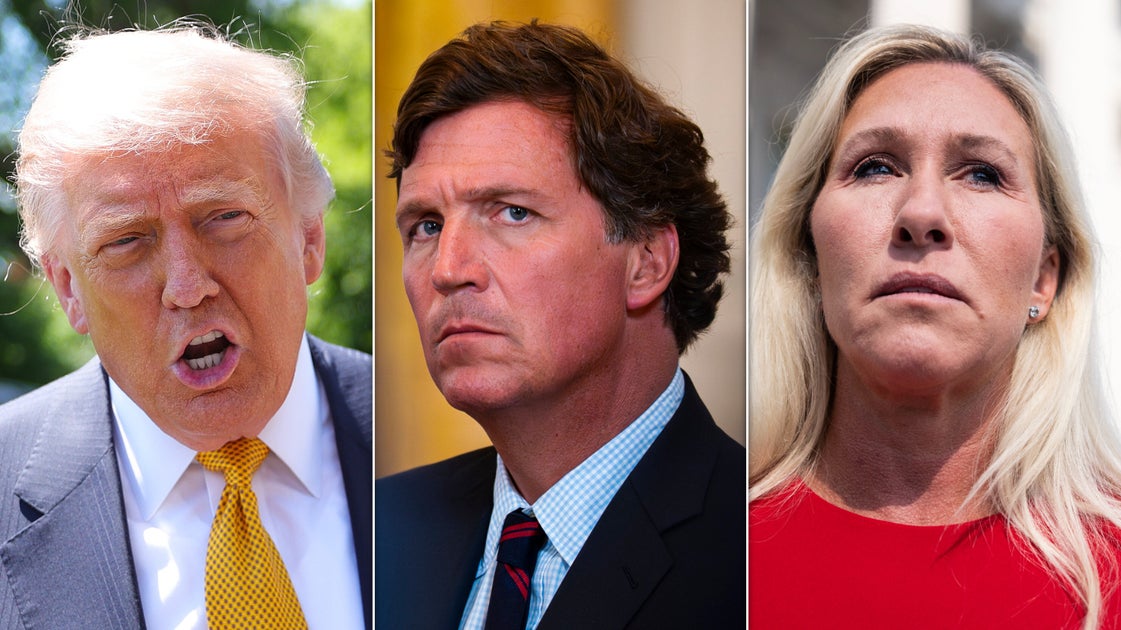 Trump Mocks Carlson, Greene, Massie and Other Former Allies in AI-Generated Truth Social Post