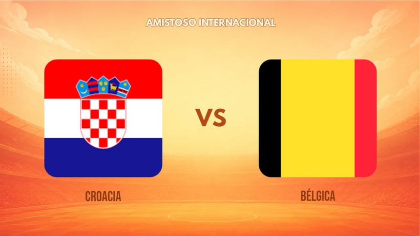 Croacia y Bélgica se enfrentan en amistoso internacional previo al Mundial 2026 en Rijeka