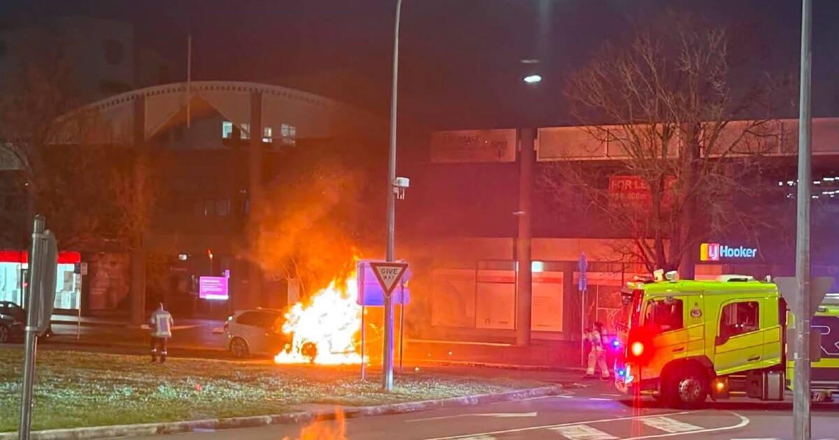 Car Fire Near Belconnen Shopping Centre Under Control