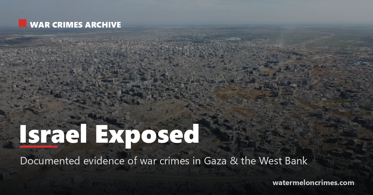 Archivos de guerra en Gaza y Cisjordania: documentación de crímenes de guerra
