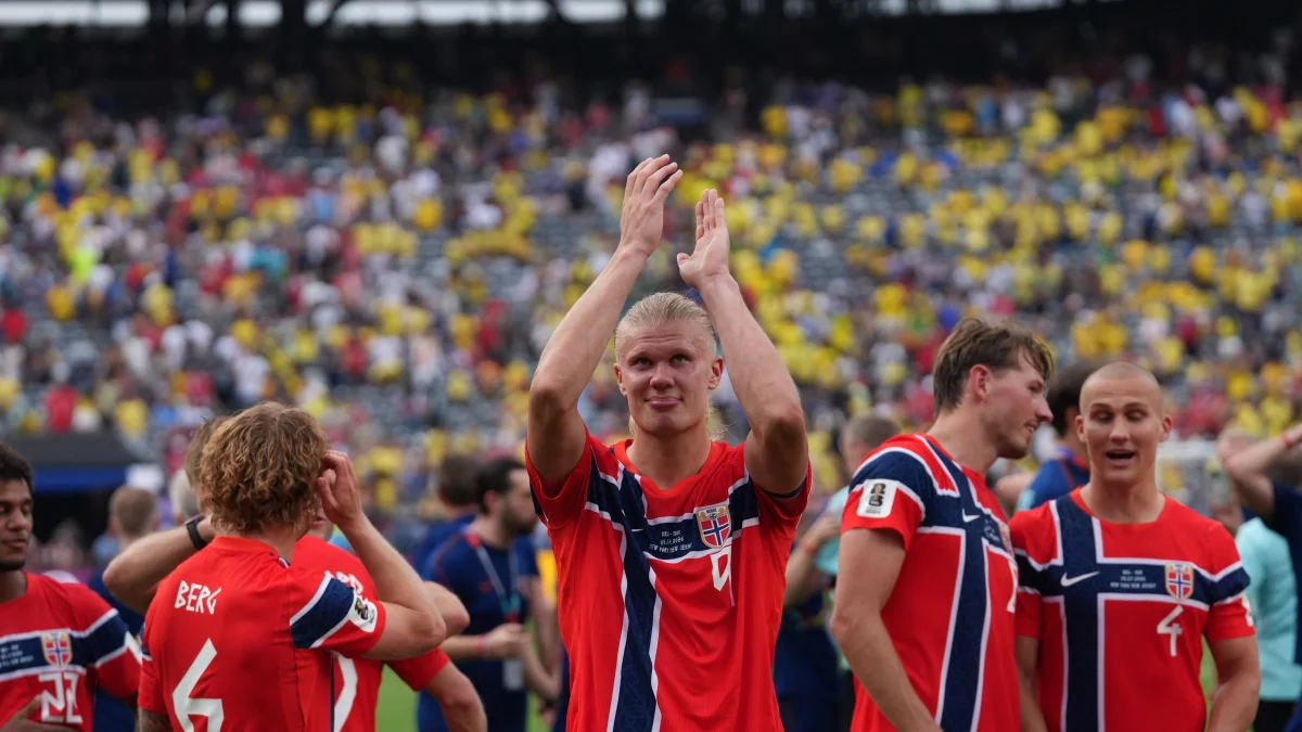 Erling Haaland lidera la clasificación de Noruega a cuartos de final del Mundial 2026 con doblete contra Brasil