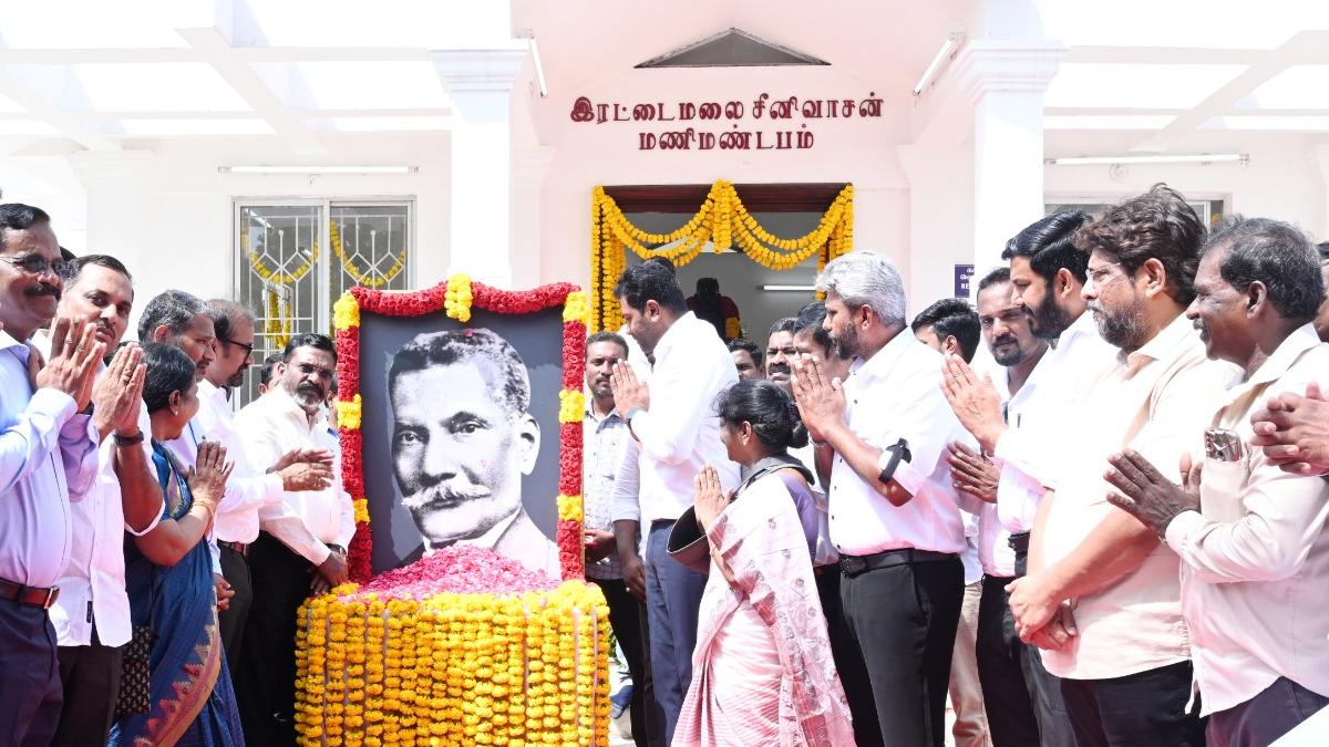 Vice President, Governor Arlekar and Chief Minister Vijay honour social reformer Rettamalai Srinivasan; CM also announces relief for Panruti road accident victims