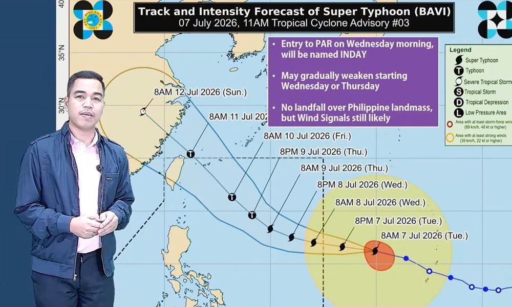 Super Typhoon Bavi Approaches Philippine Area of Responsibility