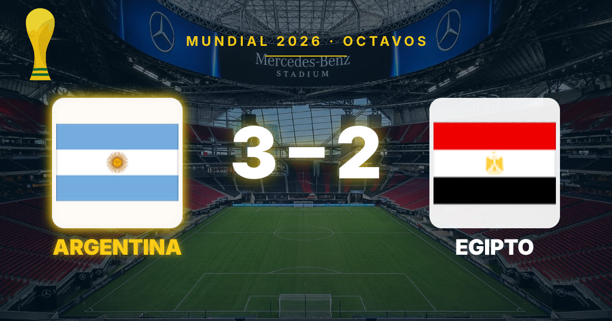 Argentina logra remontada histórica ante Egipto en Mundial 2026