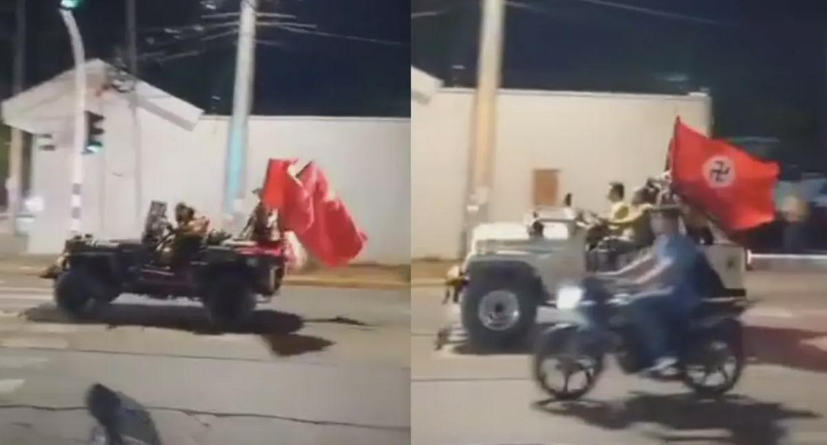 Caravana con banderas nazis en Valledupar generó rechazo tras ser vinculada a un campeonato deportivo