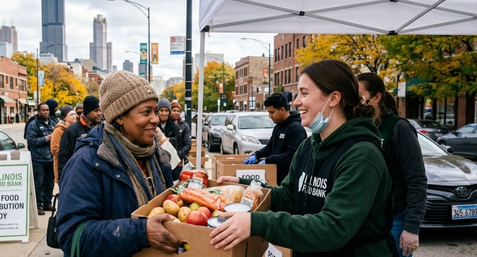 Distribución gratuita de alimentos en Illinois del 13 al 16 de julio