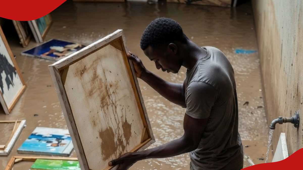 Kenyan Artist Frustrated After Girlfriend Floods Home and Damages Artwork
