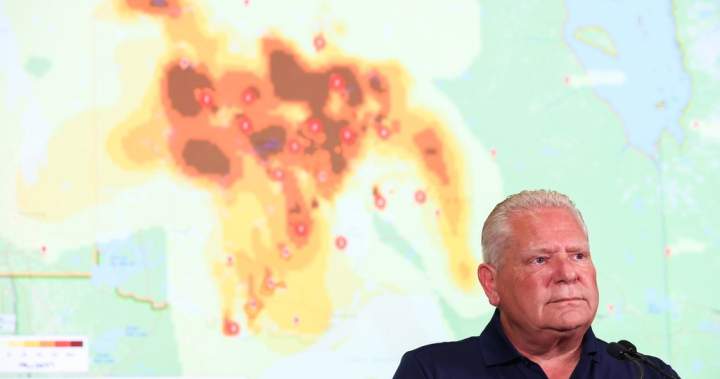 Northern Ontario Wildfires Force Evacuations as Premier Doug Ford Meets Residents