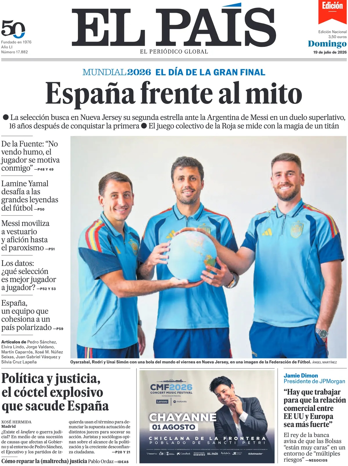 Portadas de prensa internacional: Noticias de Venezuela y el mundo el 19 de julio de 2026