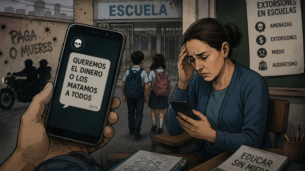 La UNE alerta por el aumento de extorsiones y violencia contra docentes y escuelas en Ecuador