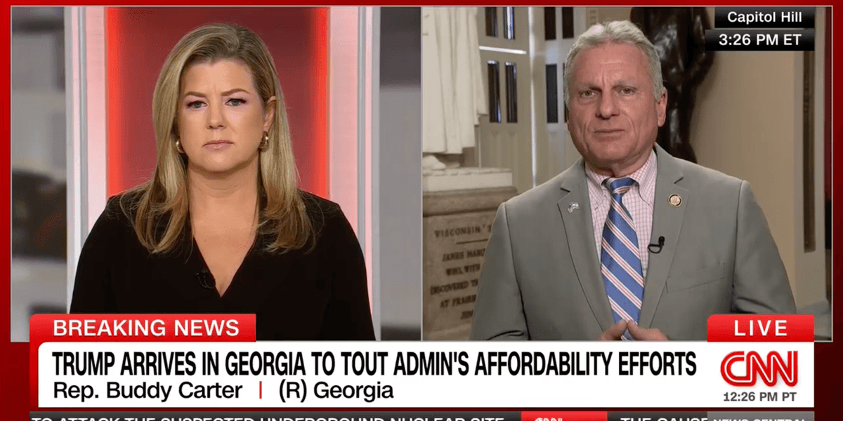 CNN Anchor Confronts Rep. Buddy Carter Over Trump's War Promises