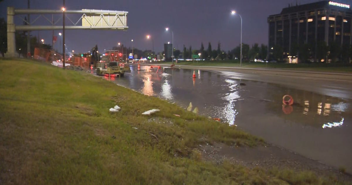 Water Main Break Causes Flooding in Calgary's Macleod Trail Area