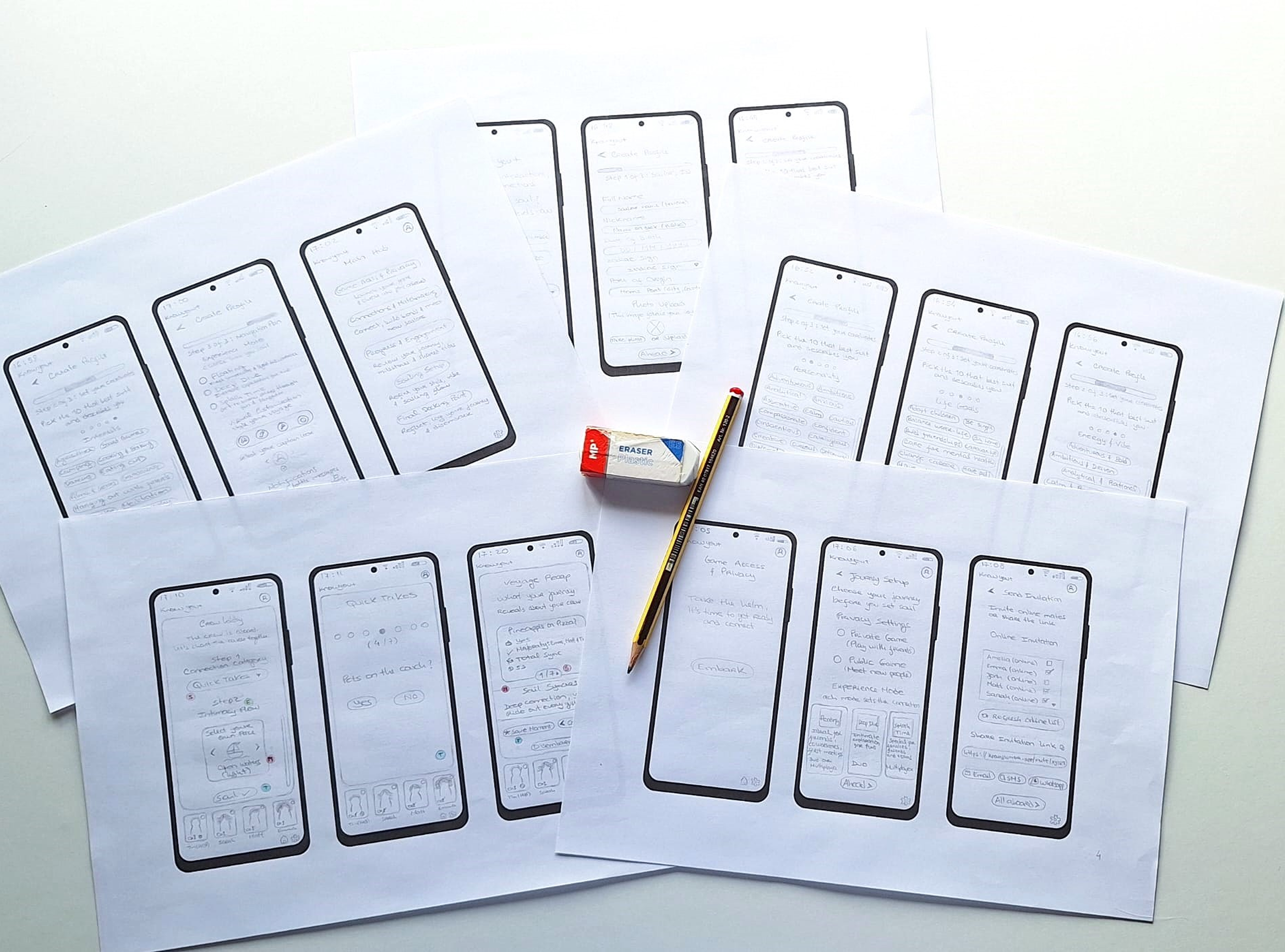 Mobile wireframes