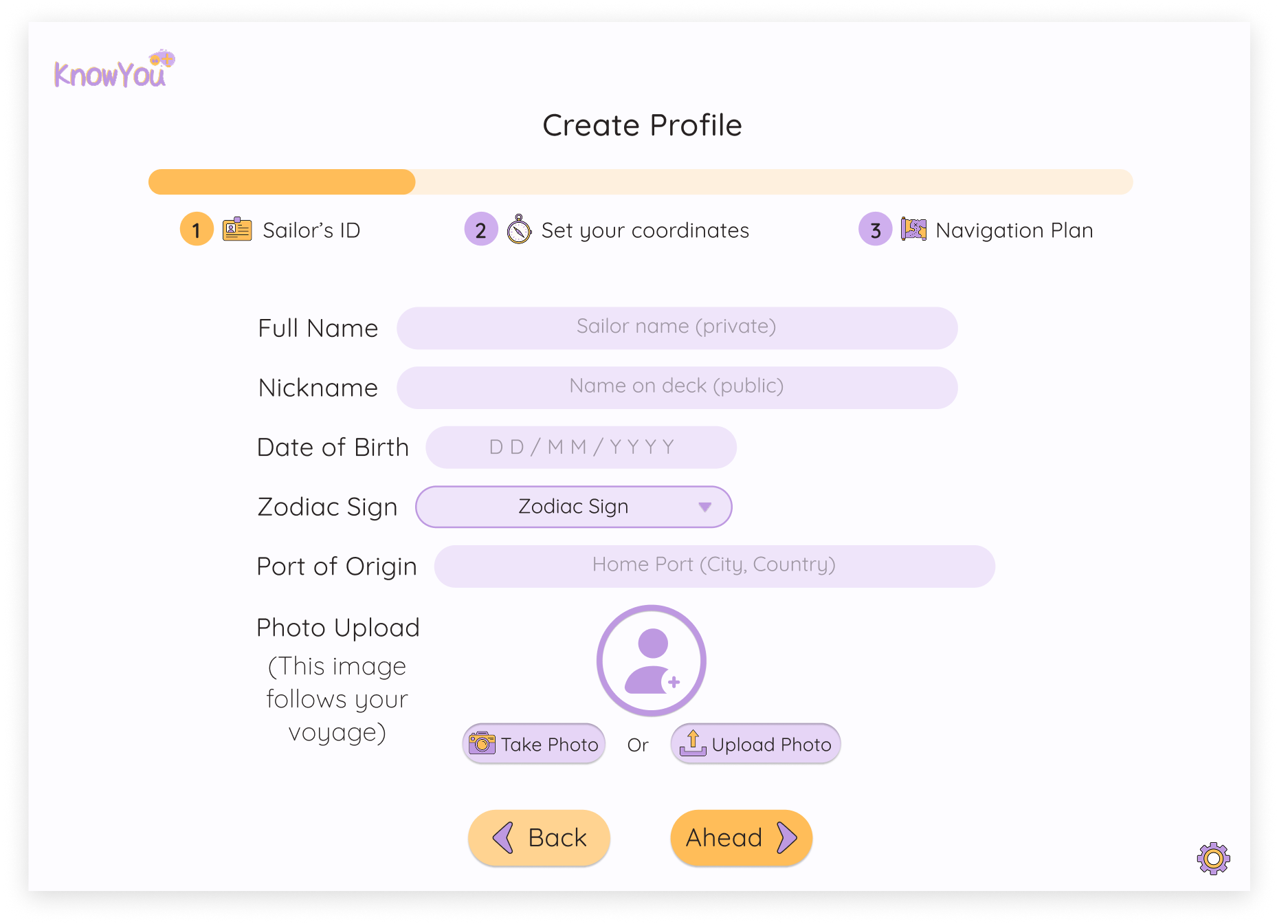 Create Profile: Sailor’s ID