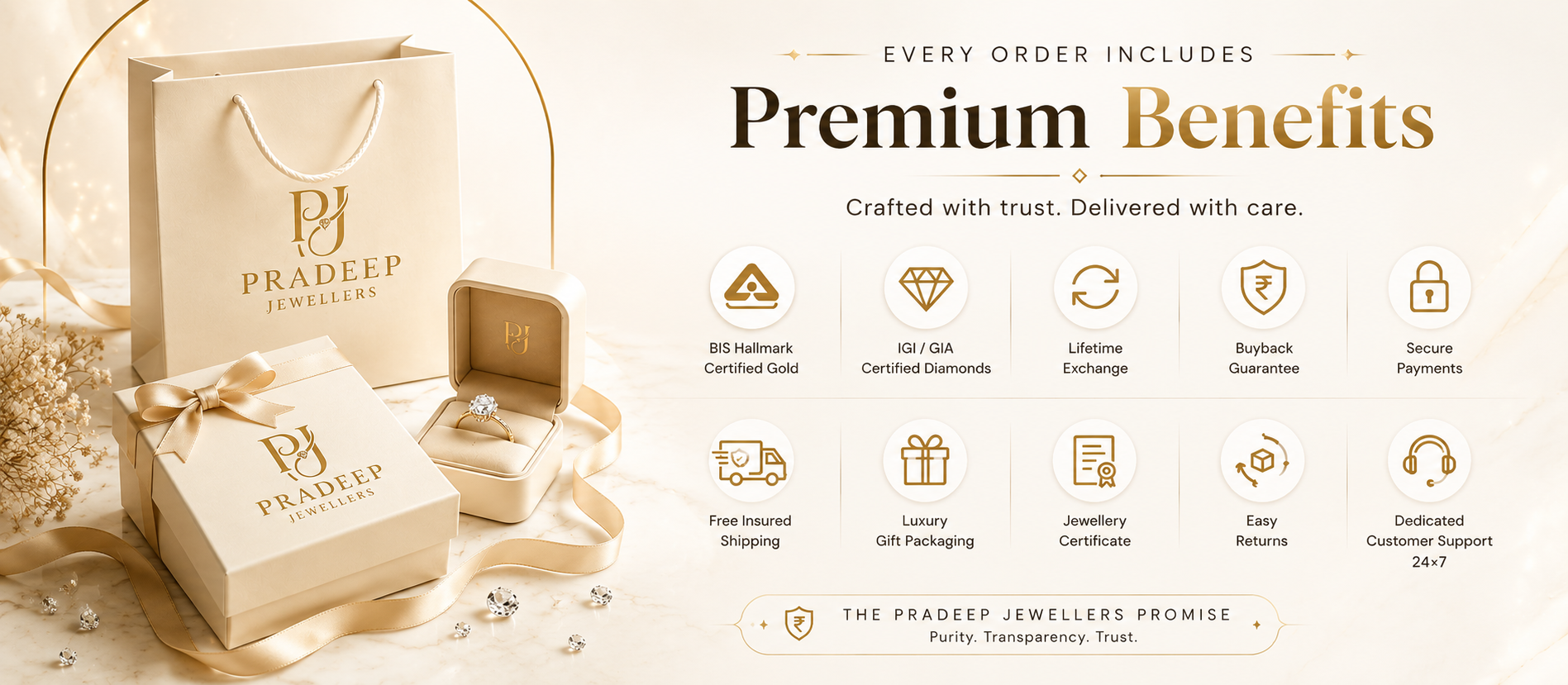 Premium benefits included with every order