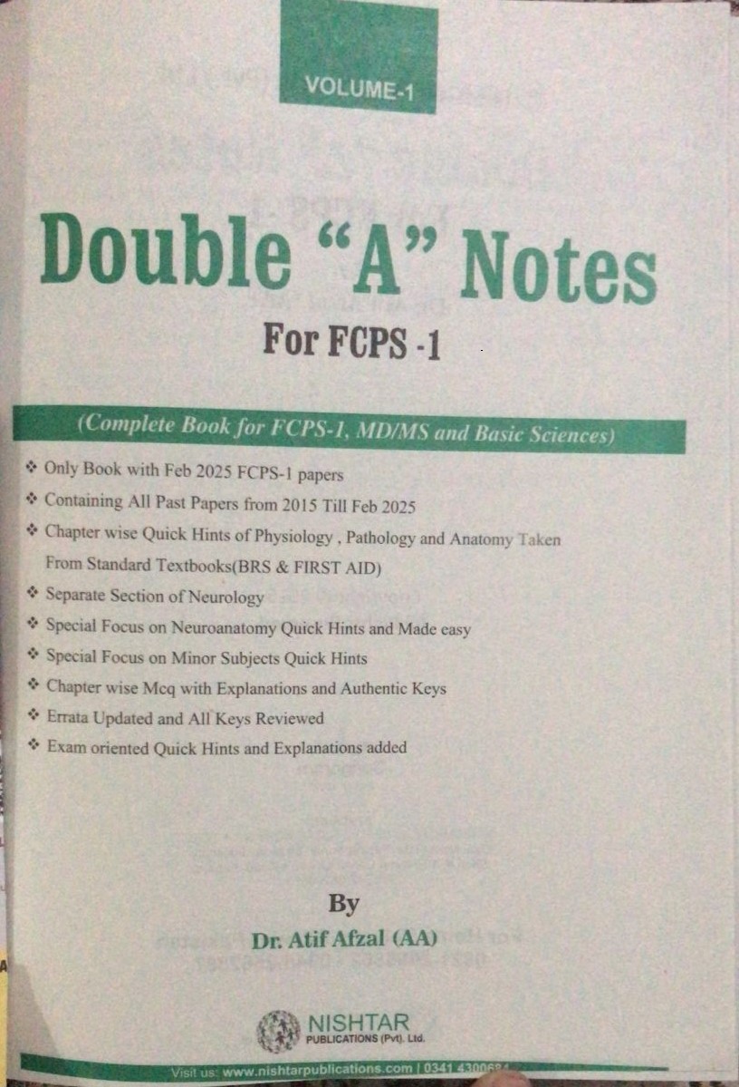 Double A Notes For FCPS 1| Latest 4th Edition 2025 - Image 2