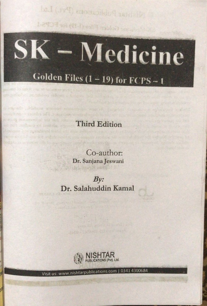 Sk Medicine Golden Files For FCPS-1| Latest Edition 1-19 - Image 2