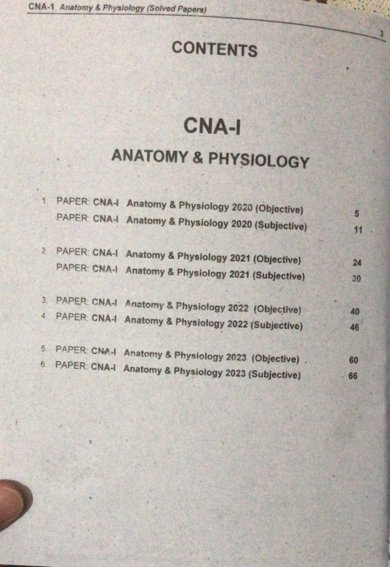 CNA Solved Papers; 1st Year Past papers| Latest Edition - Image 3
