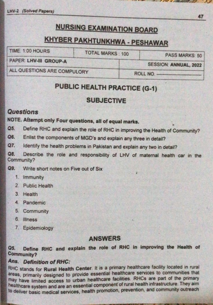 LHV 2nd Year Past Papers KPK| Latest Edition 2025-26 - Image 3