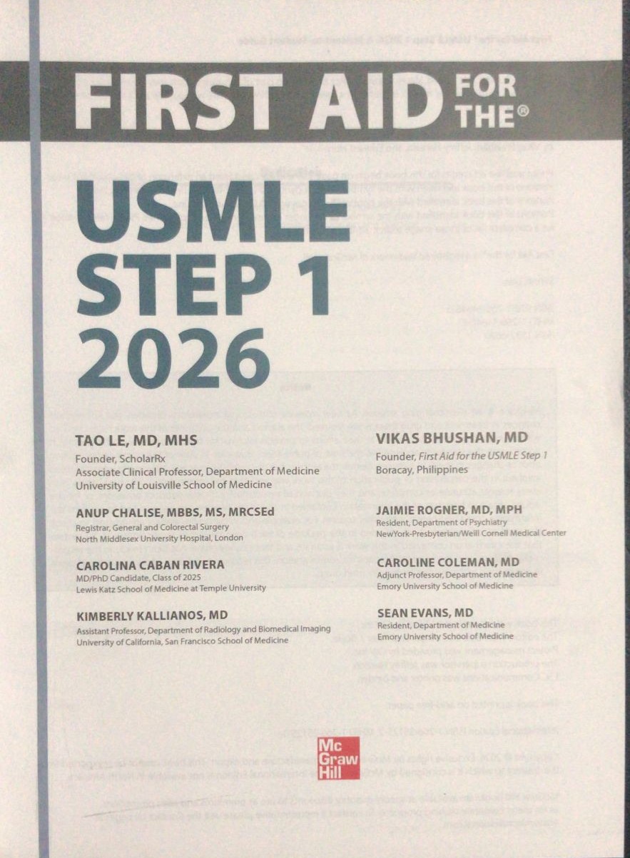 First Aid For USMLE STEP 1; Color MATT| Latest Edition 2026 - Image 2
