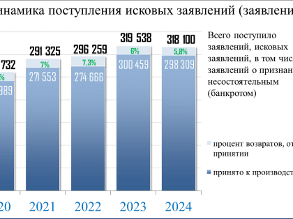 Итоги работы Арбитражного суда города Москвы за 2024 год