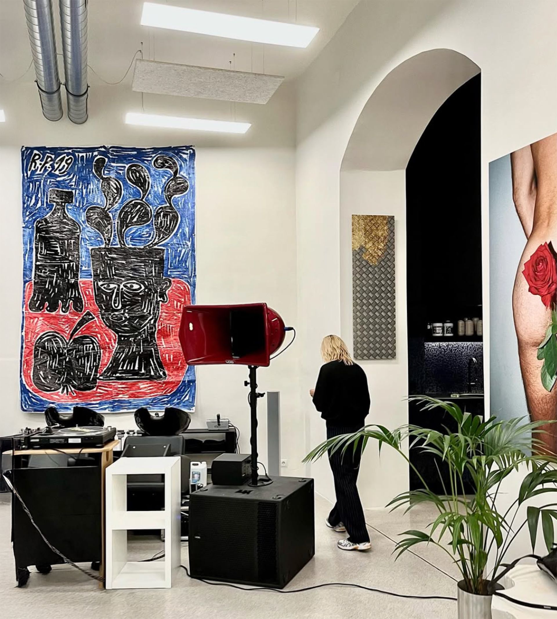 Rosa Karl in her Hair Dressing Salon