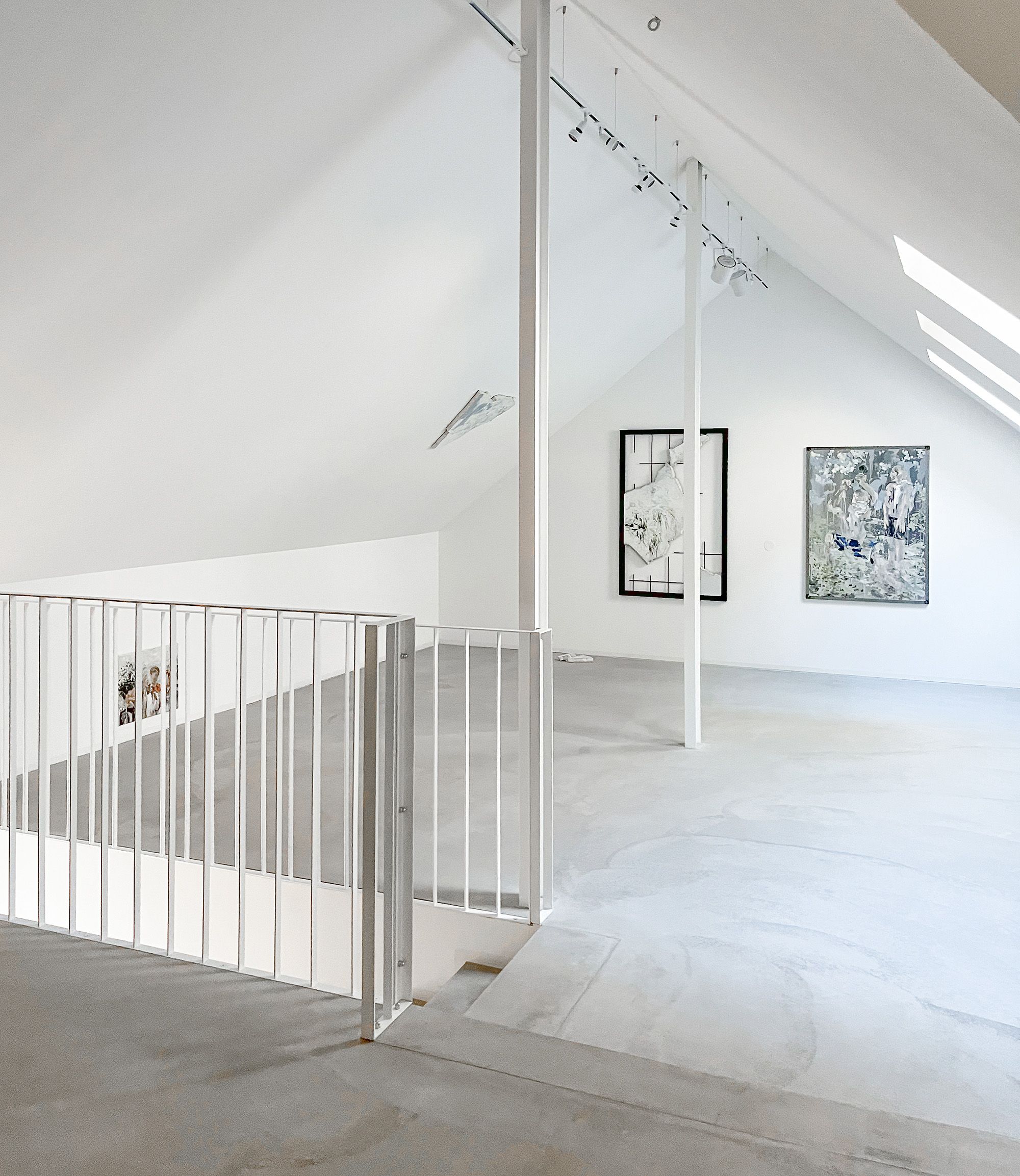 Works by Simon Kubik in his half of the gallery setup.