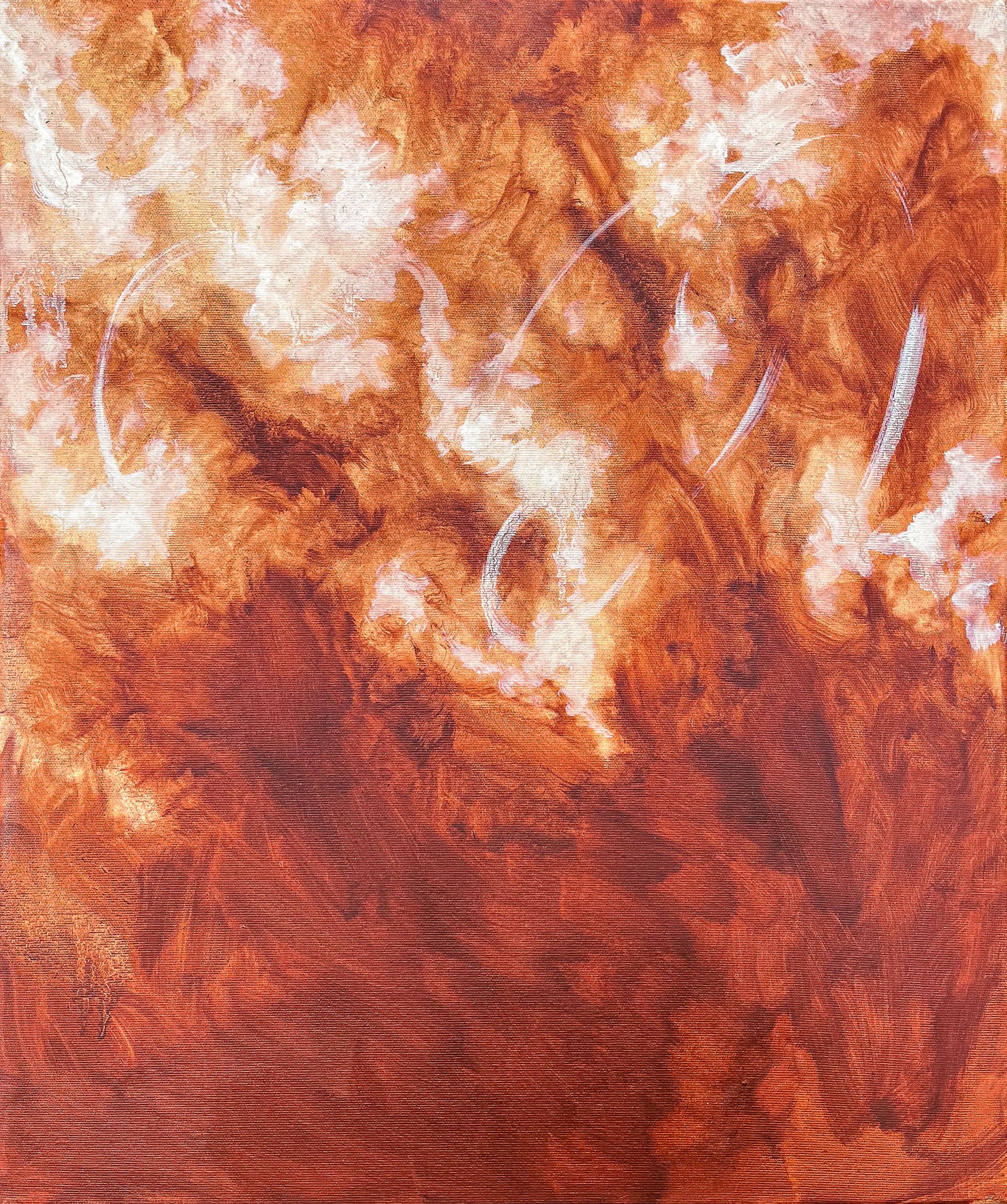 Clouds connected by intense brushstrokes.