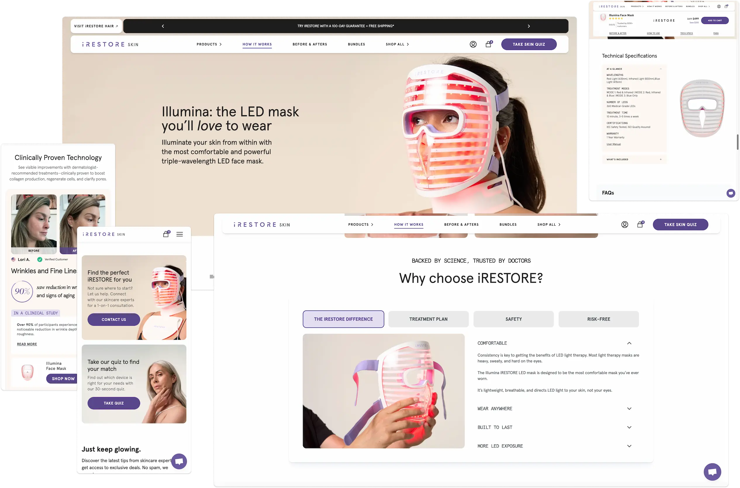 A small compilation of work done for iRestore: Skincare