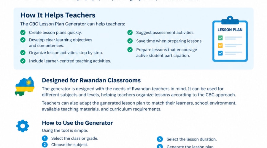 For teacher's tools (Lesson plan Generator)