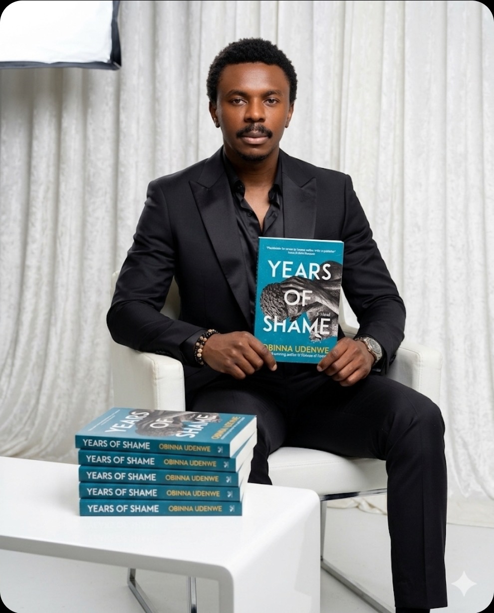 Obinna in a pose with Years of Shame — 2