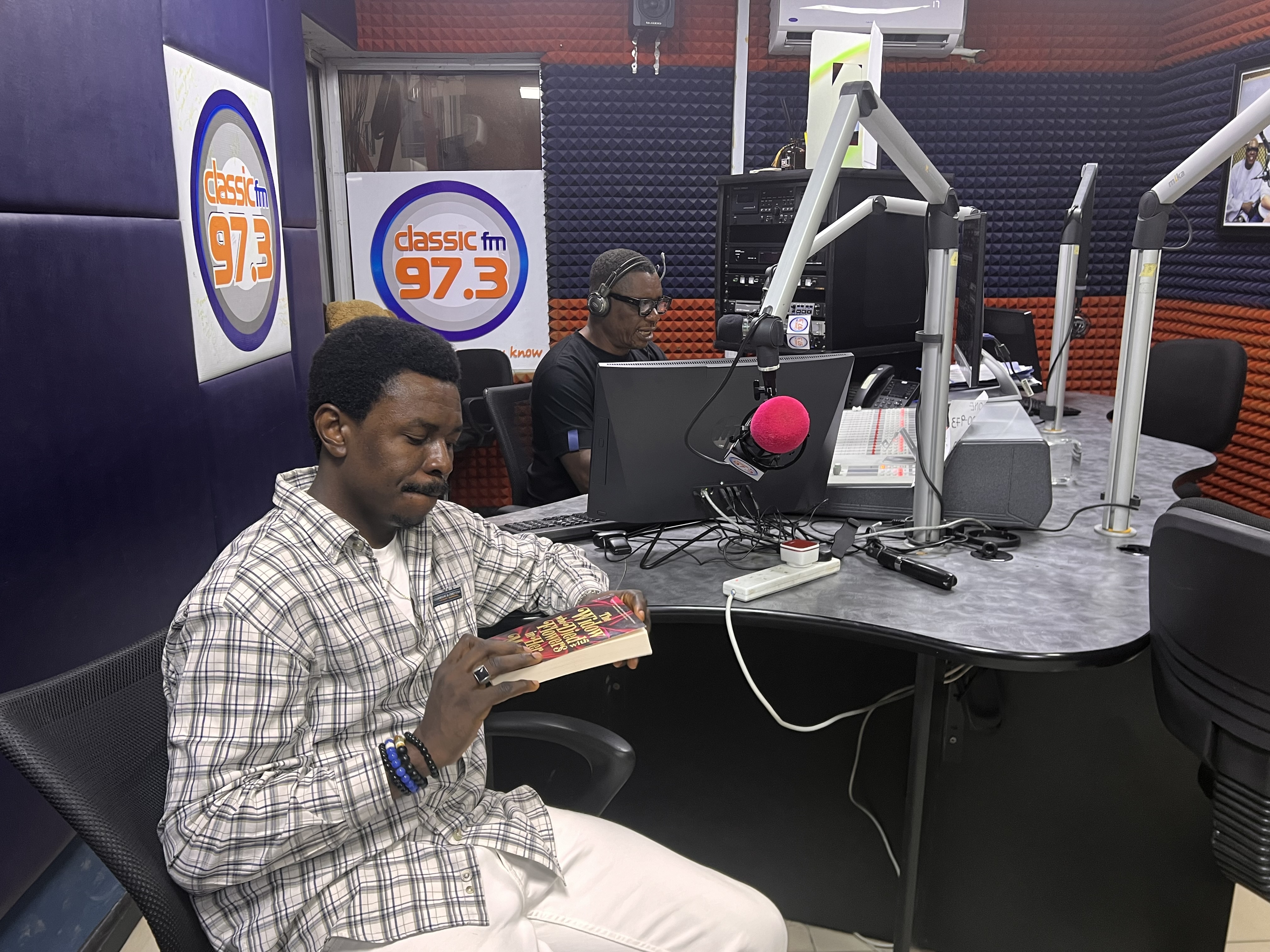 Obinna reads at Classic 97.3FM — 2