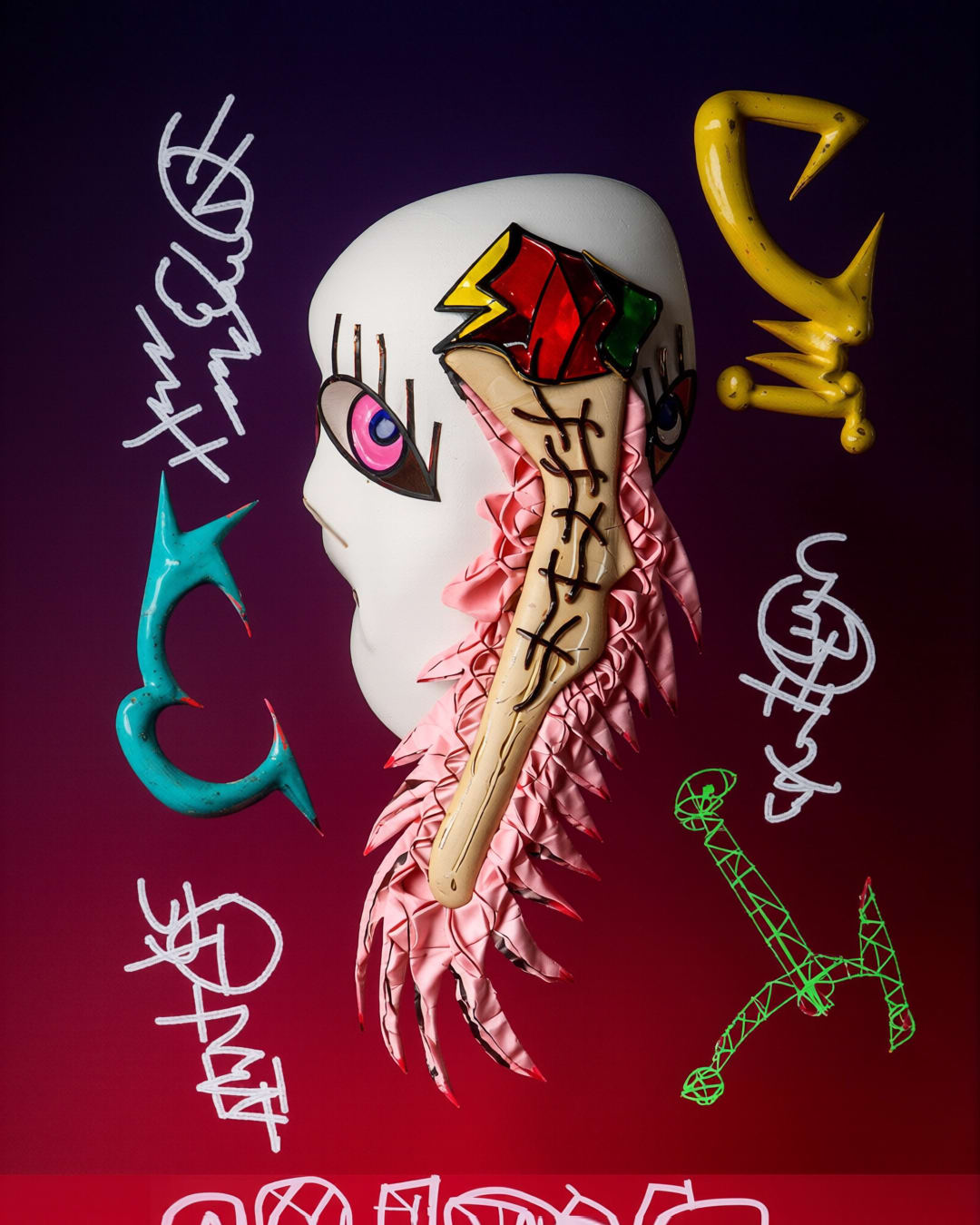 mask artwork - mask, halo, echo