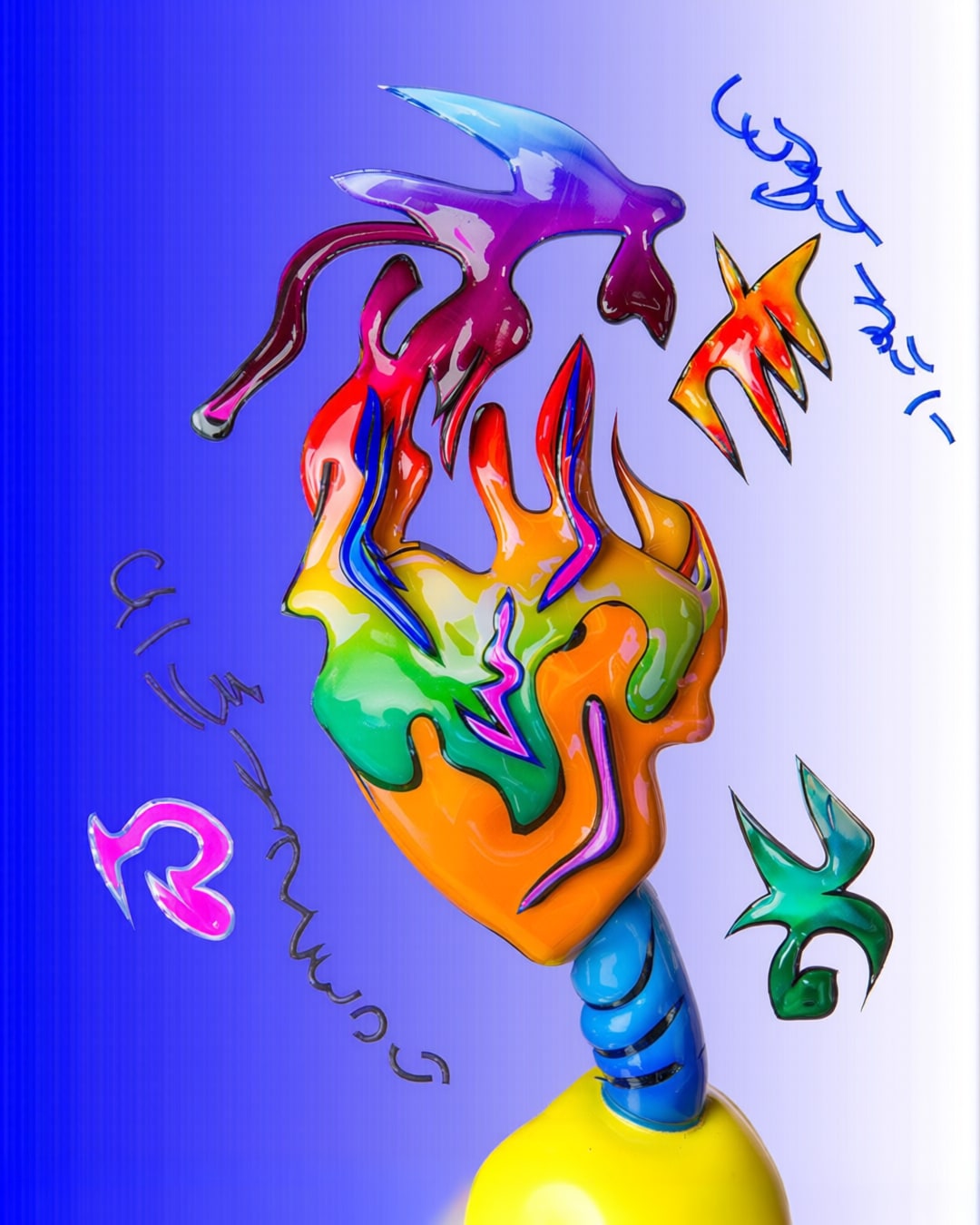 figure artwork - figure, biomorphic, bloom
