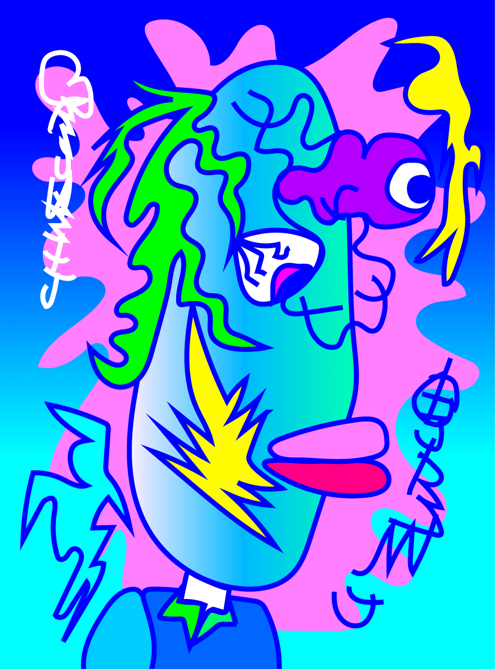 mask artwork - mask, double, version